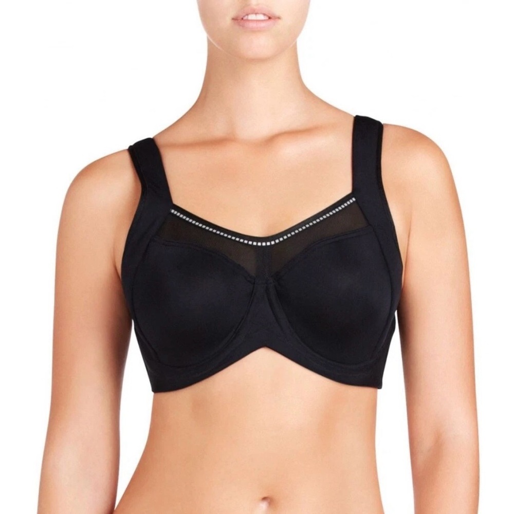 Bendon Sport Extreme Out Underwire High Impact Sports Bra 76-408 Black Size 40D - Picture 2 of 9